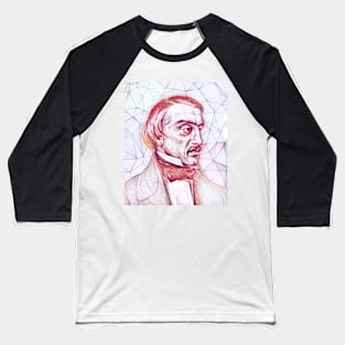 Vissarion Belinsky Portrait | Vissarion Belinsky Artwork | Line Art Baseball T-Shirt